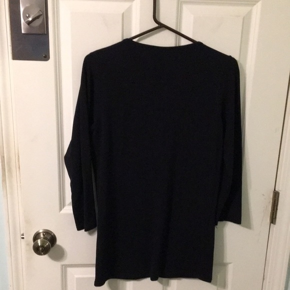 Black Bronze Beaded Embellished Neck Top M - Picture 5 of 5